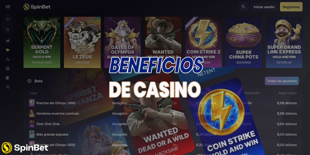 Spinbet Casino ofrece a sus jugadores una amplia selección de juegos, tragamonedas y apuestas deportivas.