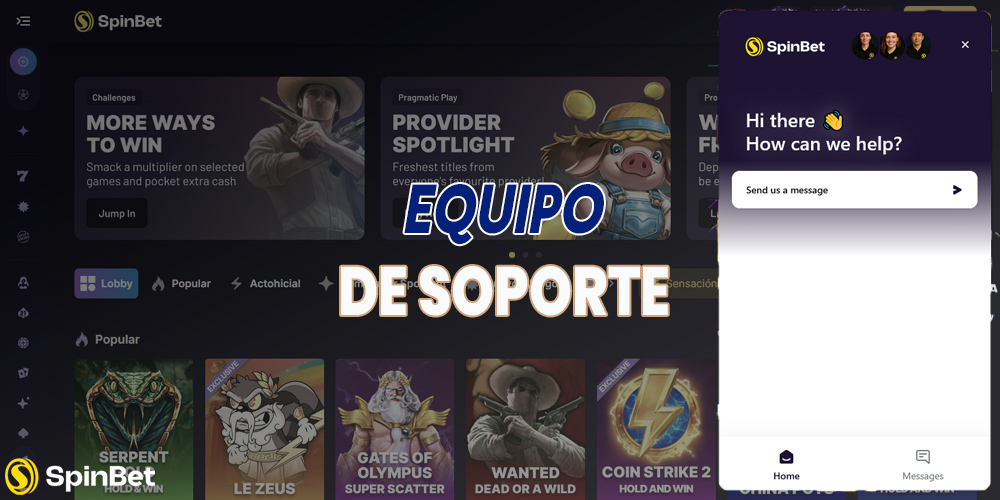 El soporte de Spinbet Casino está disponible a través de chat en vivo, teléfono y correo electrónico.
